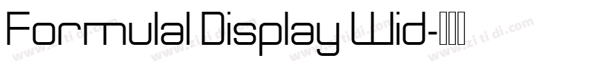 Formula1 Display Wid字体转换
